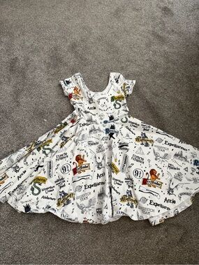 Wild Rich Kids Harry Potter Houses Print Twirl Dress Sz 7-8